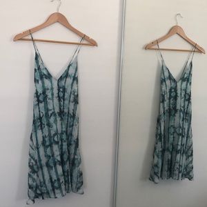 TJD Tie Dye Strap Flowy Dress